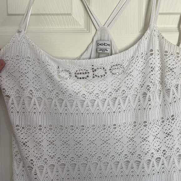 White lace Bebe maxi dress - Picture 2 of 3